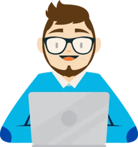 Managed IT services engineer reviewing business technology
